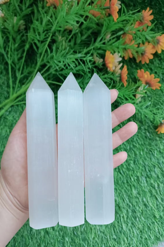 Small Selenite Tower Tall 5.67"