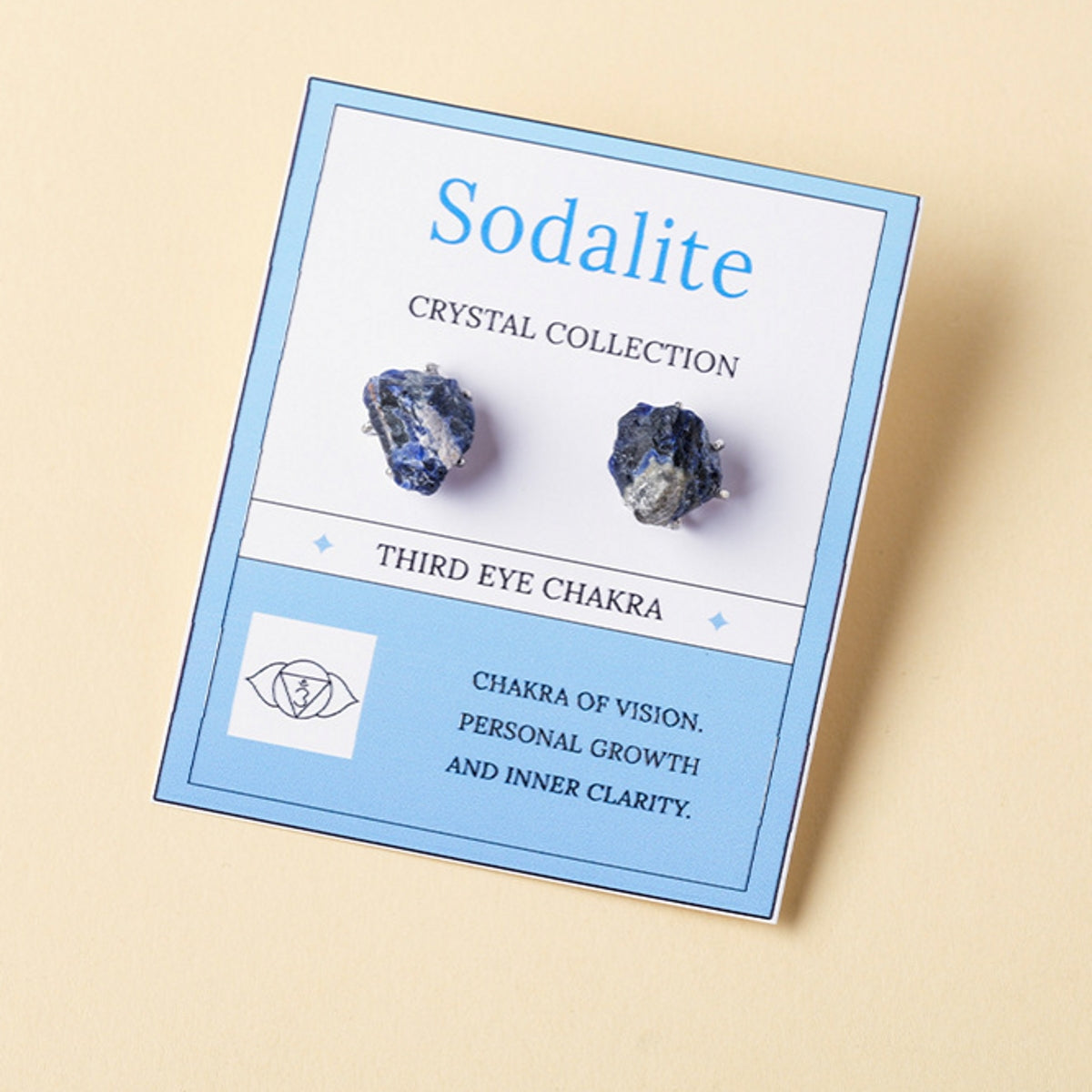 Sodalite Crystal Ball Earrings