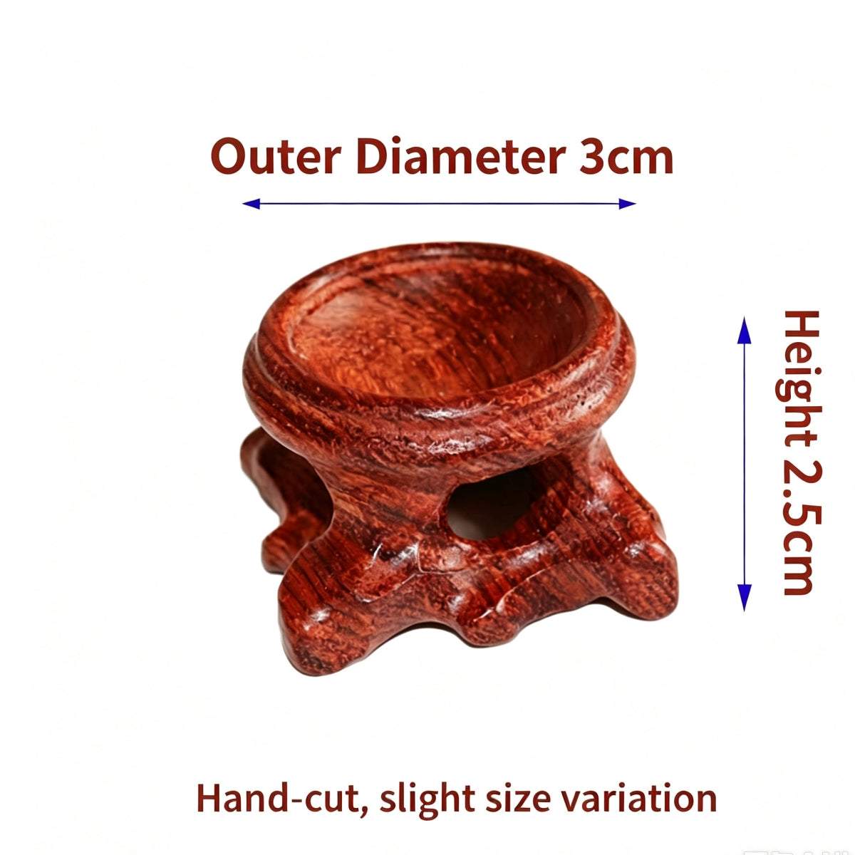 Solid Wood Round Carving Sphere Holders