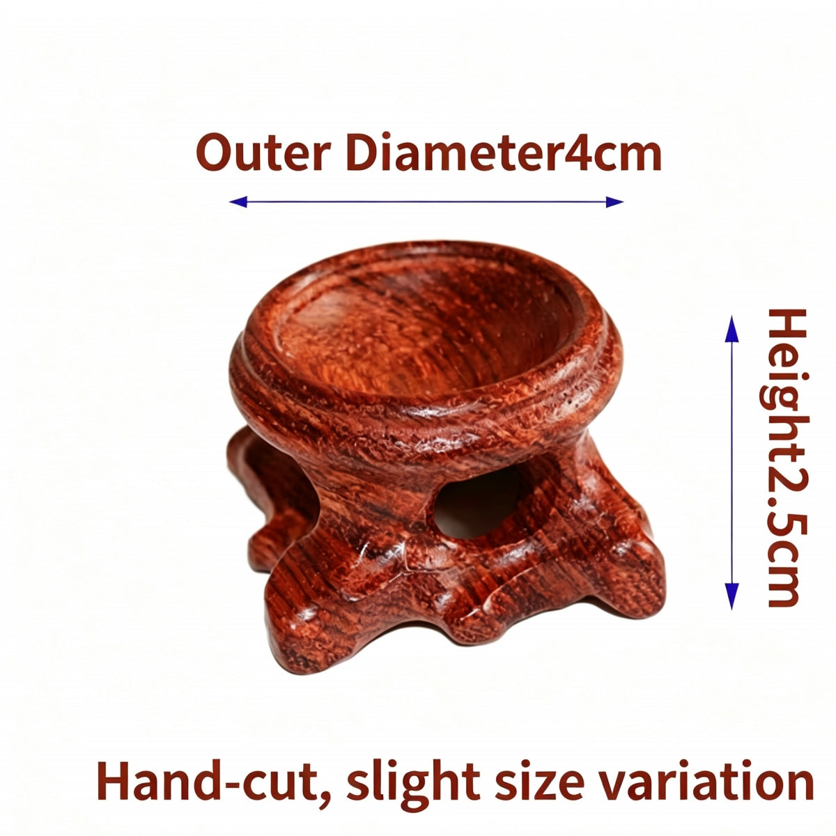 Solid Wood Round Carving Sphere Holders