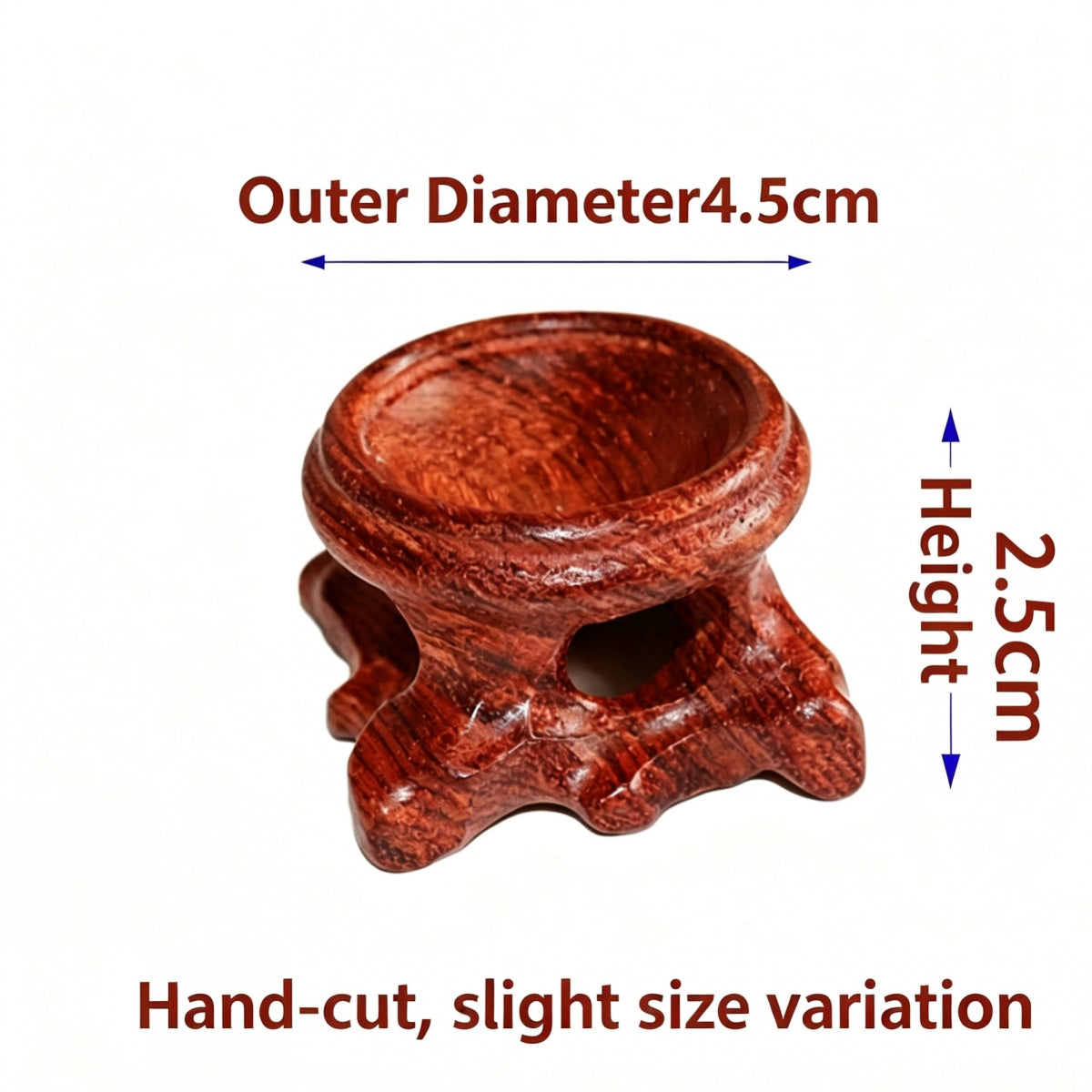 Solid Wood Round Carving Sphere Holders