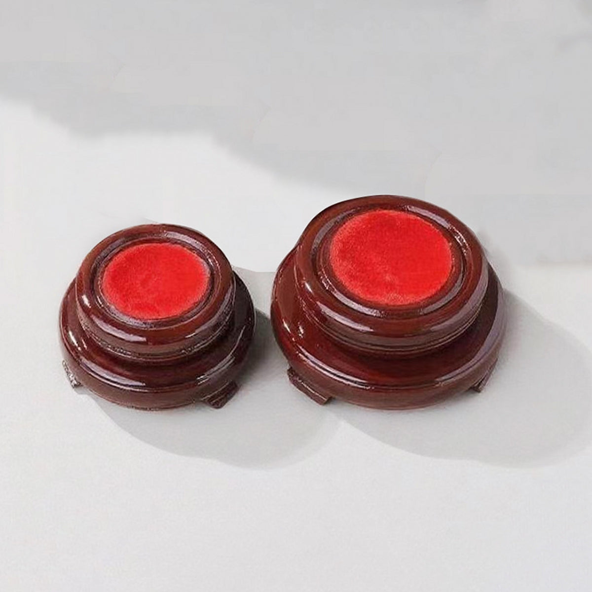 Solid Wood Round Double-Layer Rotating Sphere Holders