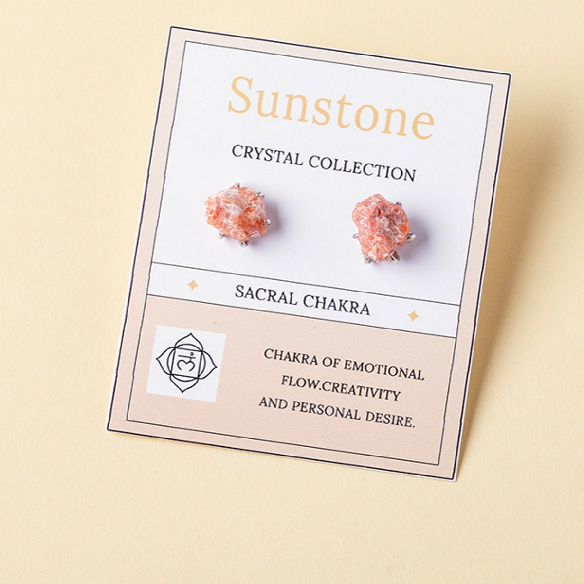 Sunstone Crystal Ball Earrings