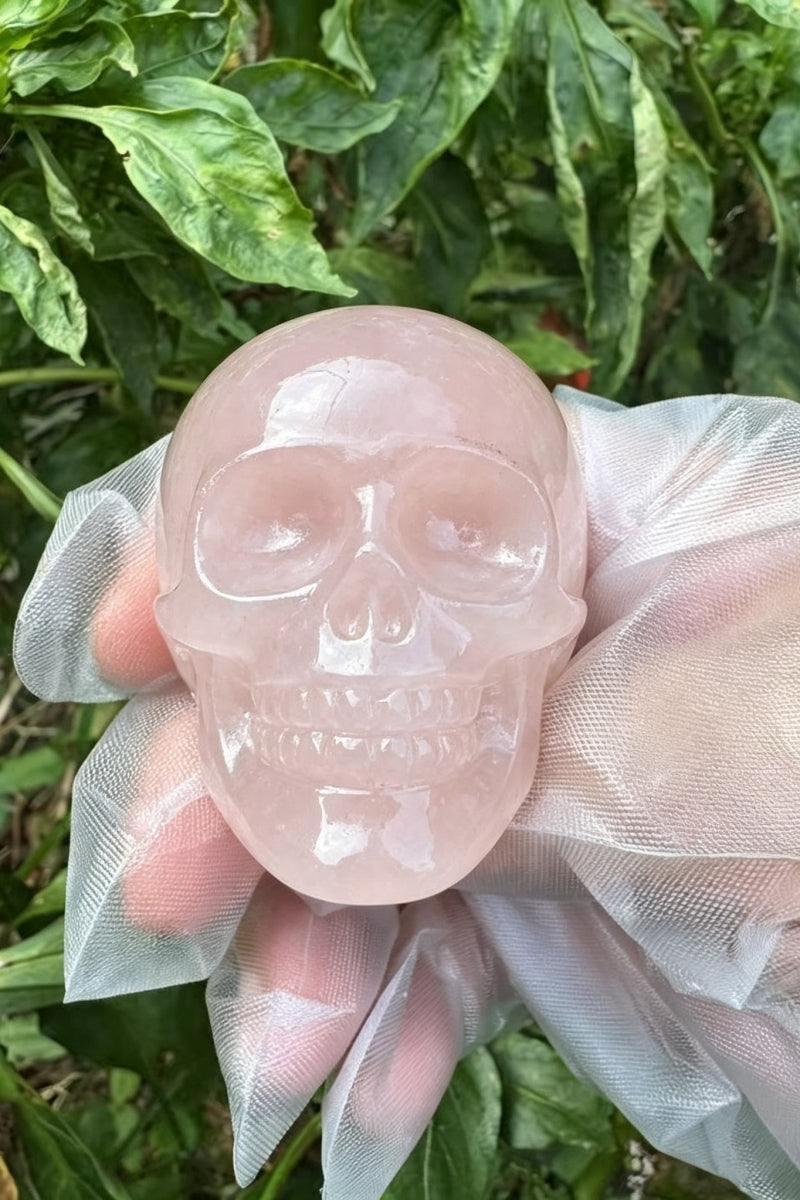 Sunstone Rose Quartz Amethyst Crystal Skulls Carvings 1.97"