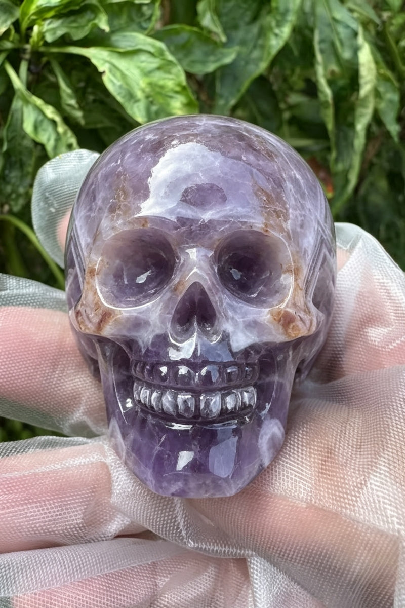 Sunstone Rose Quartz Amethyst Crystal Skulls Carvings 1.97"