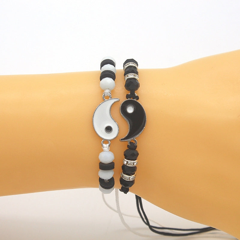 Tai Chi Alloy Weave A Pair of Card-Themed Bracelets