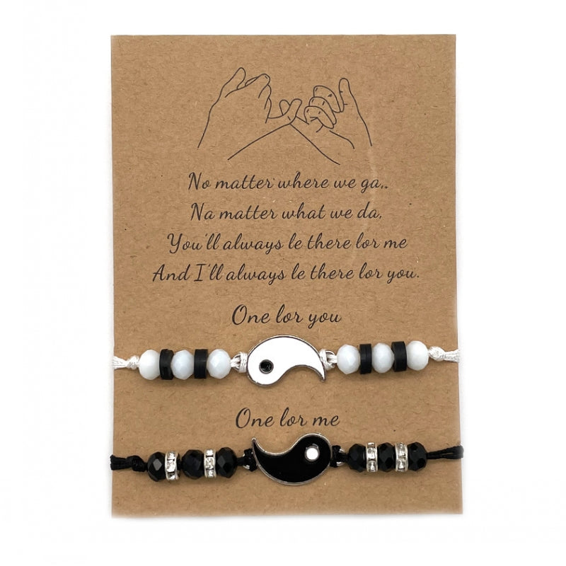 Tai Chi Alloy Weave A Pair of Card-Themed Bracelets