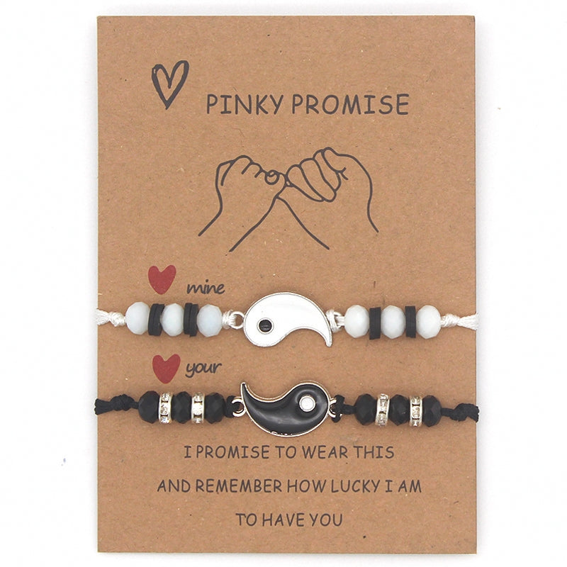 Tai Chi Alloy Weave A Pair of Card-Themed Bracelets