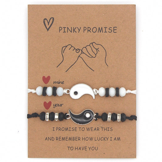 Tai Chi Alloy Weave A Pair of Card-Themed Bracelets
