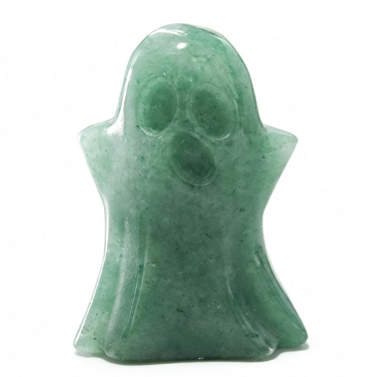 Tiger's Eye Rose Quartz Green Aventurine Halloween Little Ghost Ornament Carvings 1.5"