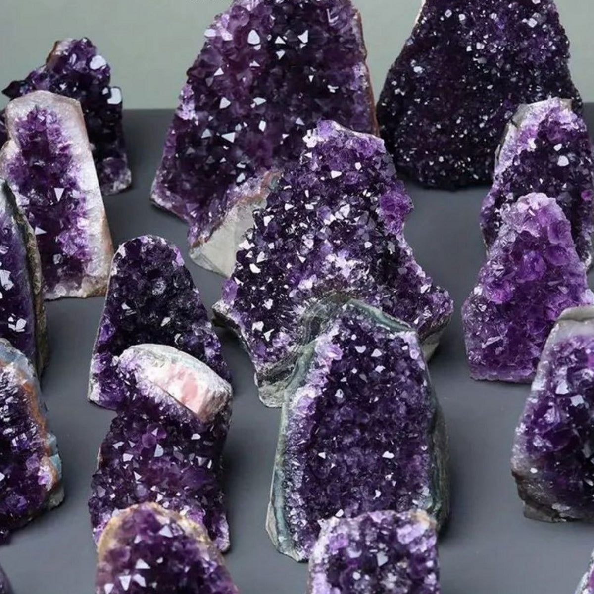 Uruguay Druzy Amethyst Clusters Natural Crystal Decorations