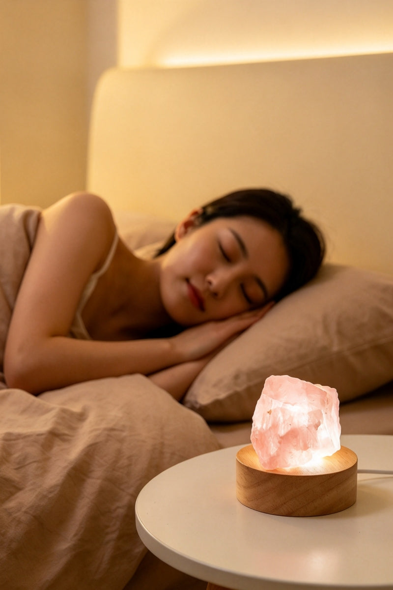 USB Natural Crystal Raw Stone Night Light