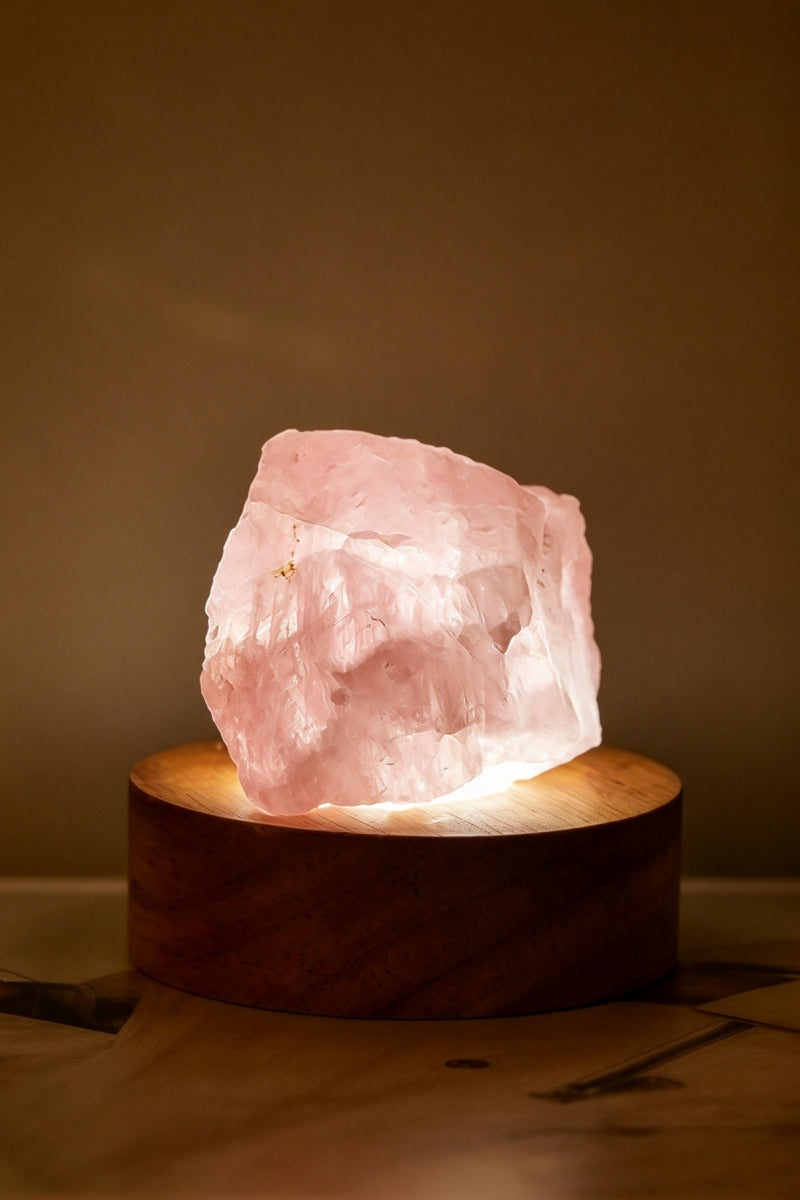USB Natural Crystal Raw Stone Night Light