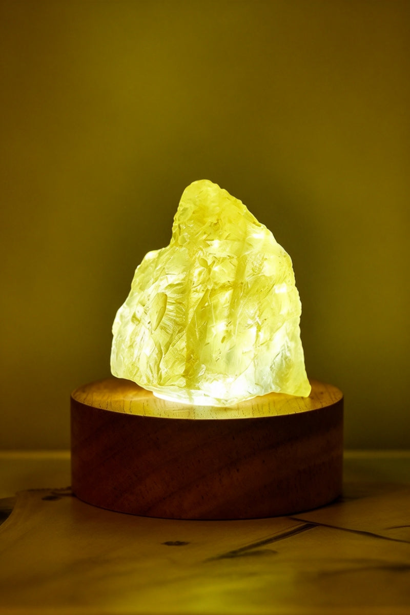 USB Natural Crystal Raw Stone Night Light
