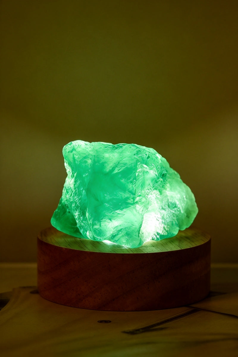 USB Natural Crystal Raw Stone Night Light