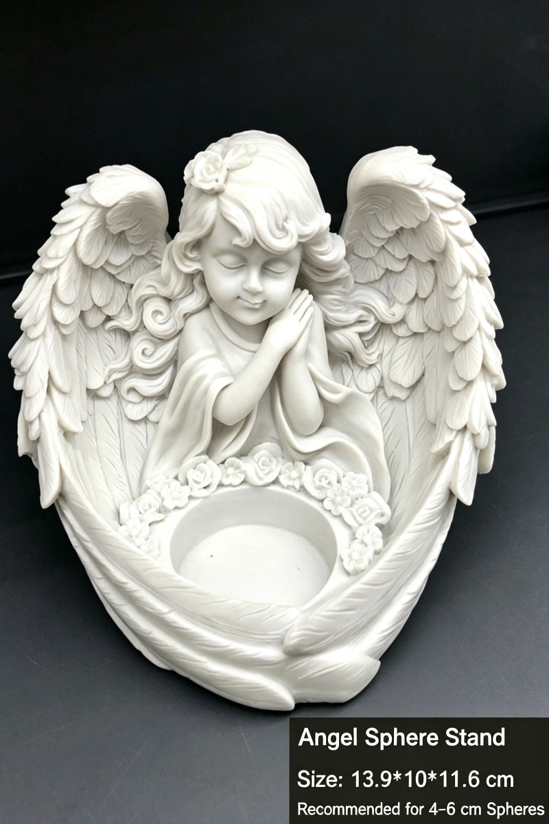 White Angel Resin Sphere Holder 3.94"