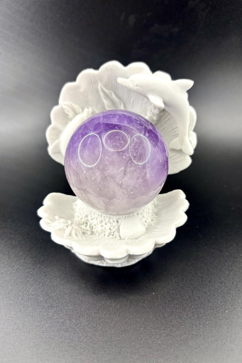 White Ocean Sea Shells Sphere Holders