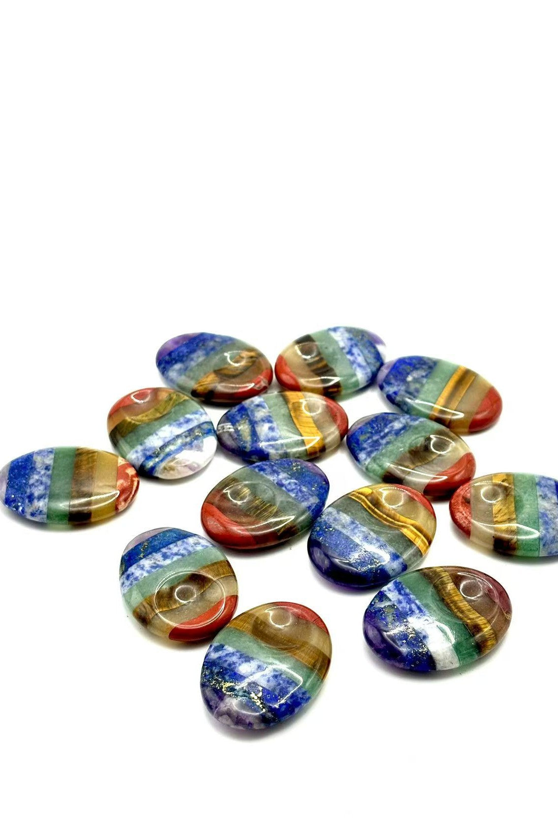 Chakra Worry Stone Bundle 10 Pieces Thumb Stones