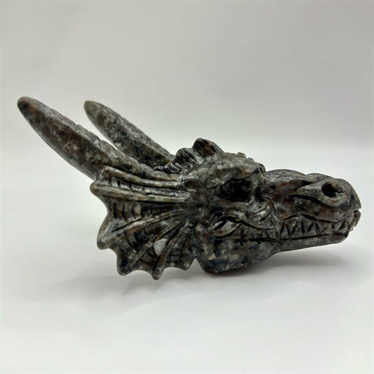 Yooperlite Dragon Head Carving Natural Crystal Figurine Decoration